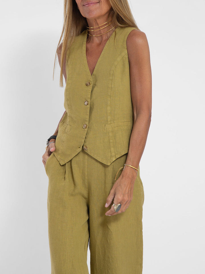 Natalie™ | Waistcoat & Wide-Leg Set