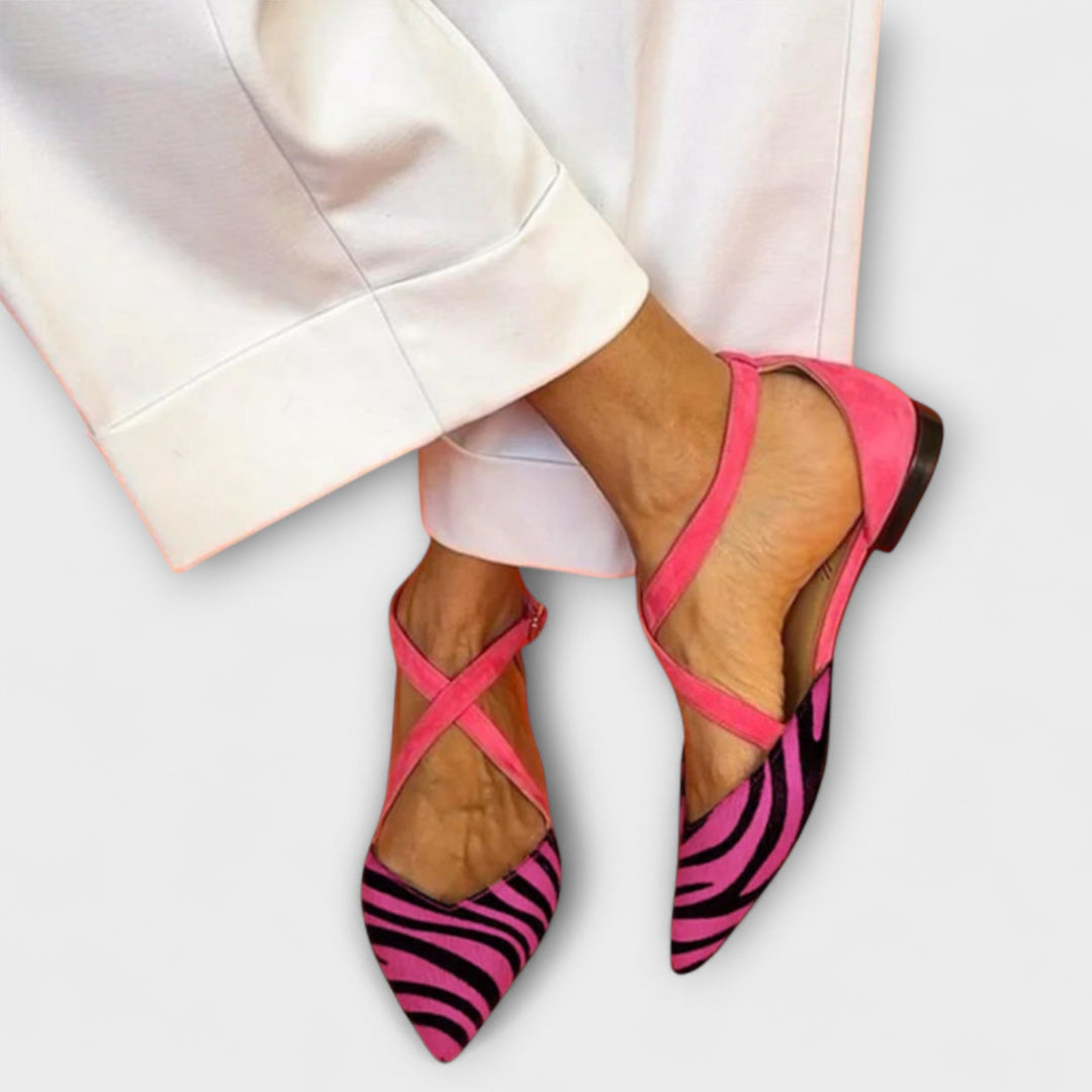 Cheryl™ | Cross-Strap Pointed Flats