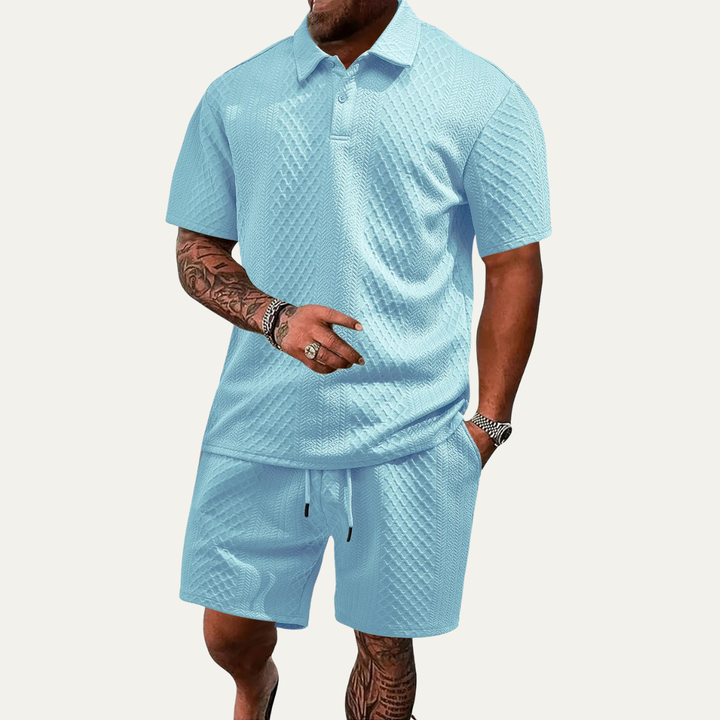 Michael Sydney men's summer set, front view