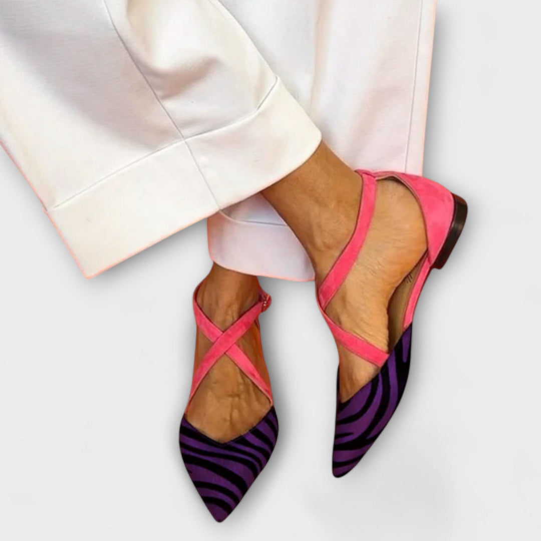 Cheryl™ | Cross-Strap Pointed Flats