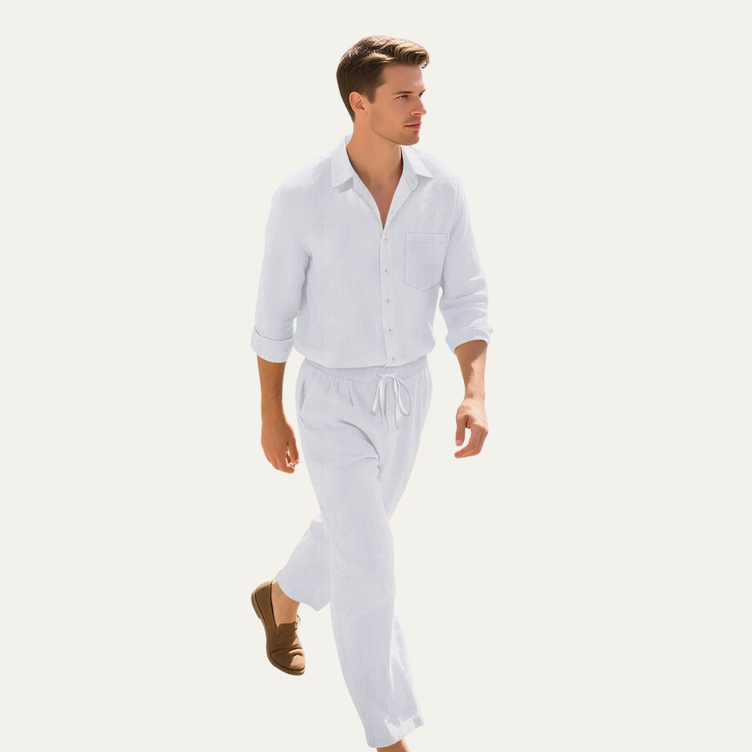 Michael Sydney men's summer set, front view
