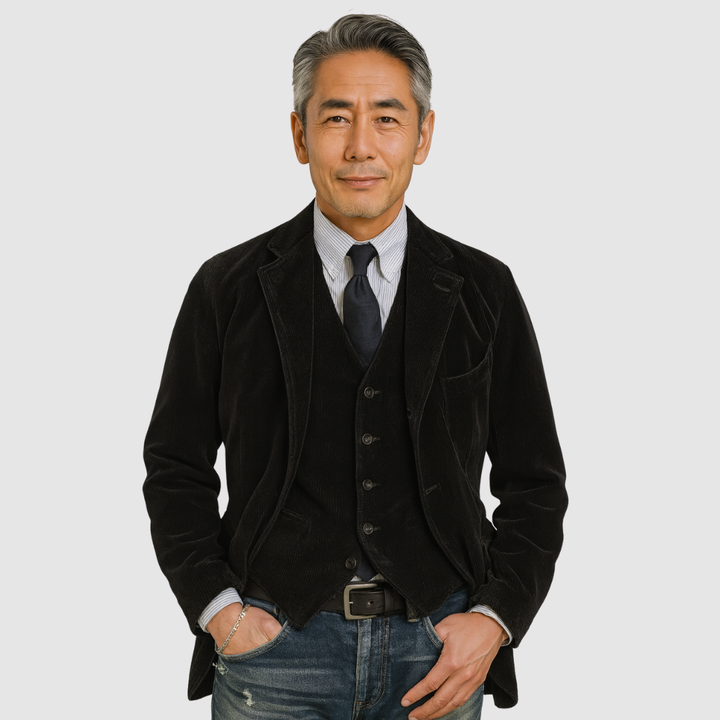 Michael Sydney men's Blazer and vest set, front view