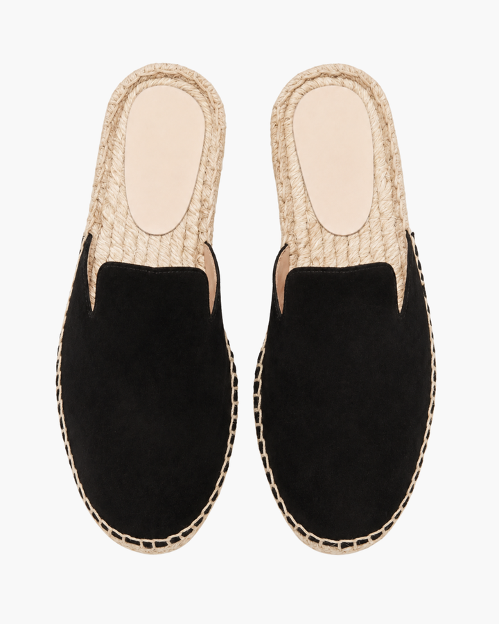 Michael Sydney men's summer mules in black, front view