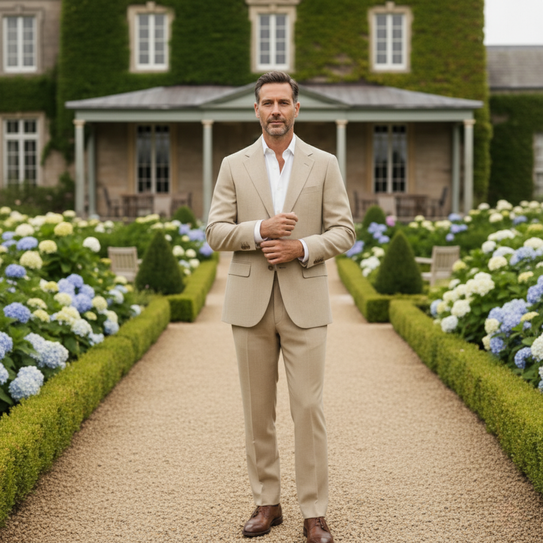 Michael Sydney men's summer set, front view