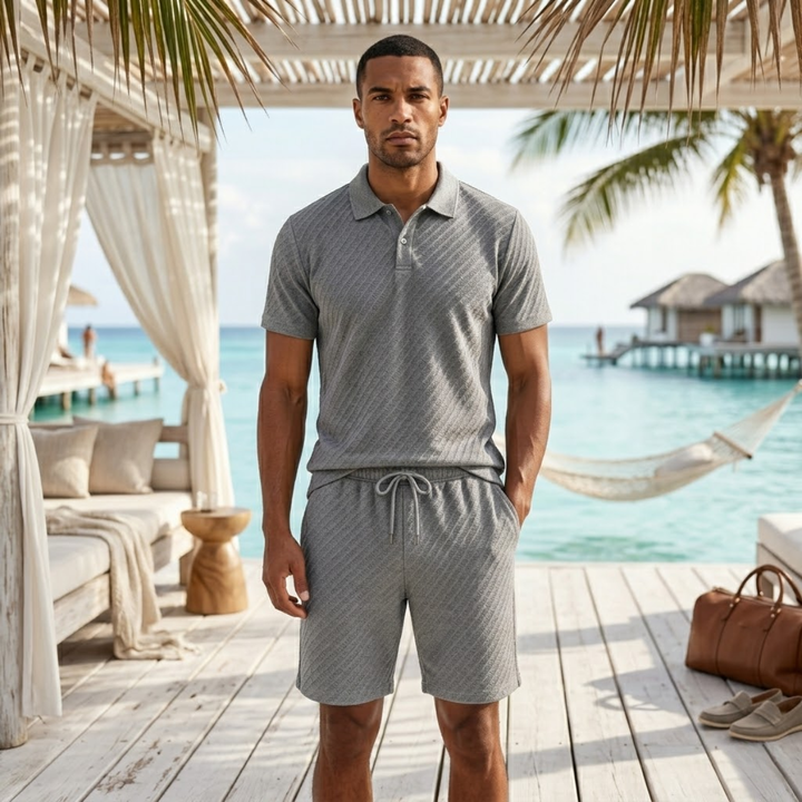 Michael Sydney men's summer set, front view
