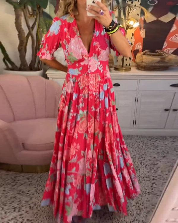 Dawn™ | Bold Floral Maxi Dress