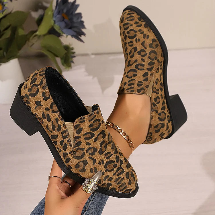 Meredith™ | Leopard-Print Loafers