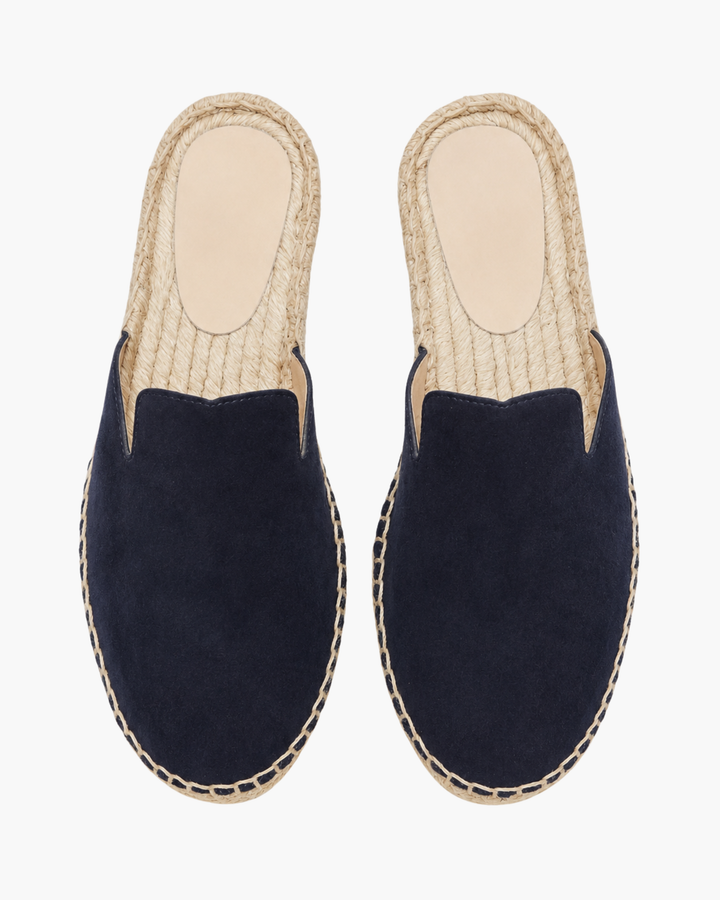 Michael Sydney men's summer mules in navy, front view