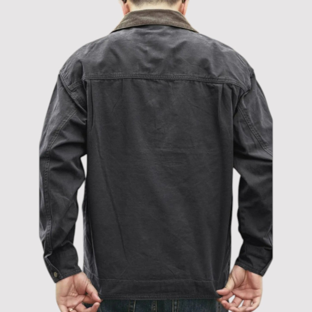 Michael Sydney men's vintage cargo jacket, front view