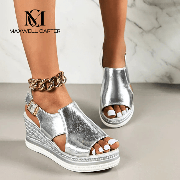 Karen™ | Metallic Comfort Sandals