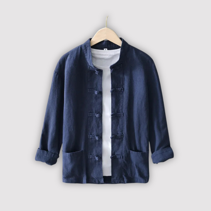 Michael Sydney men's airy long sleeve shirt, front view