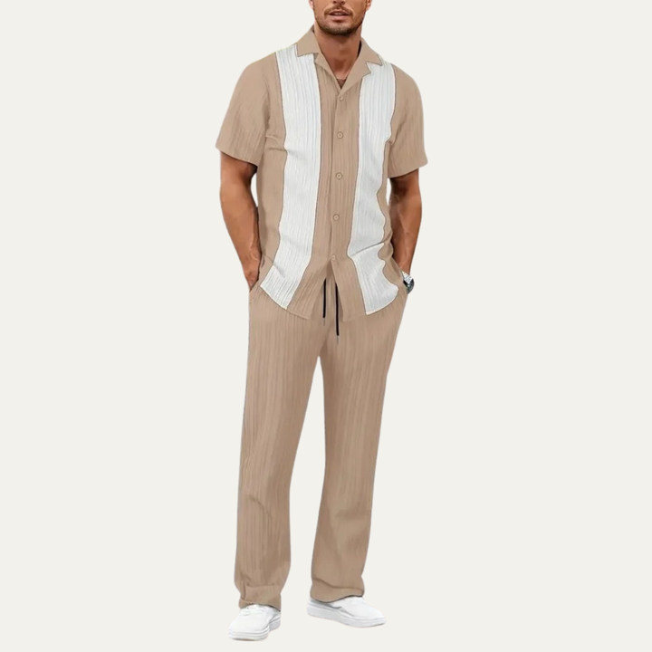 Michael Sydney men's summer set, front view