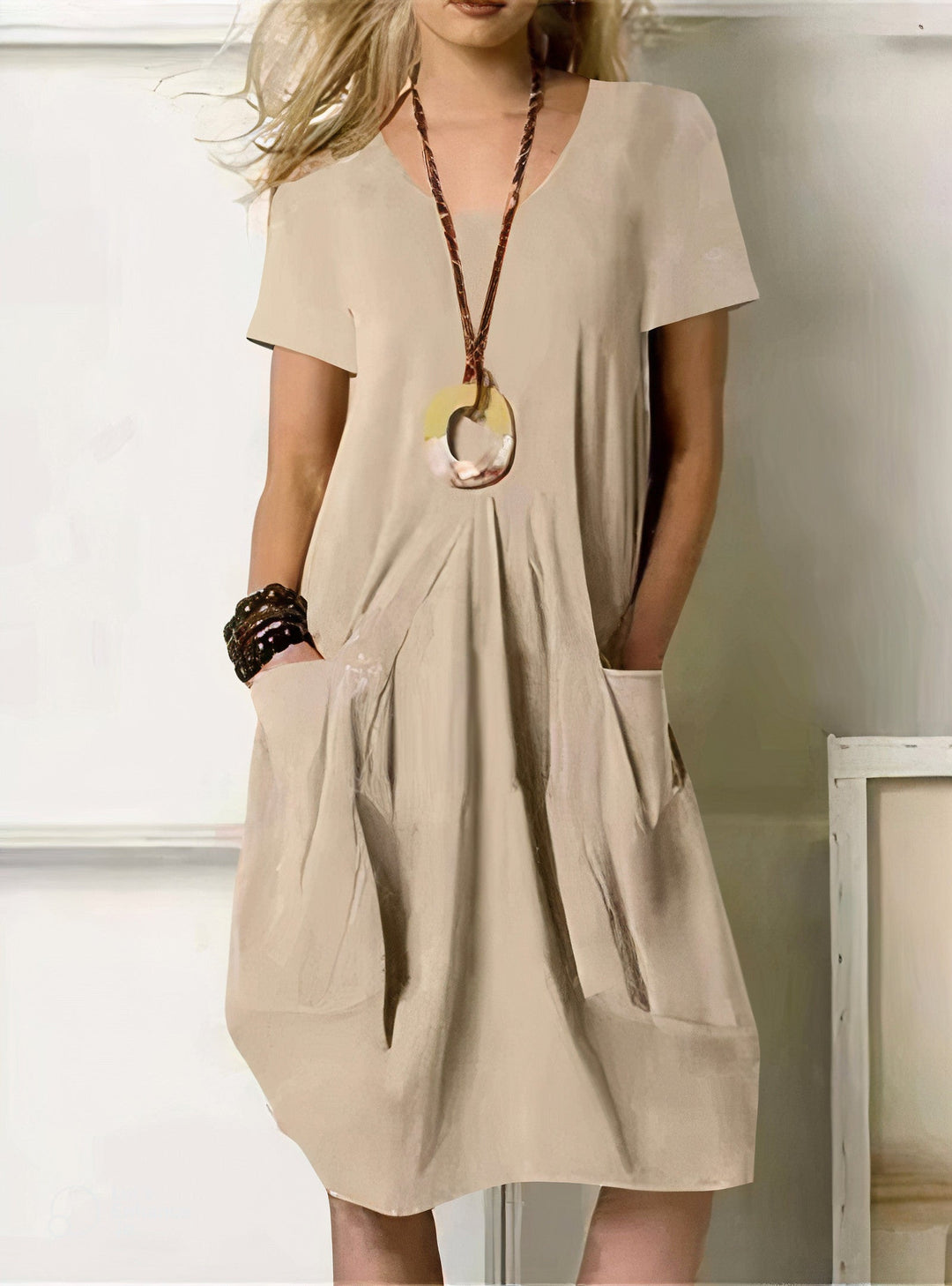 Paula™ | A-Line Pocket Midi Dress