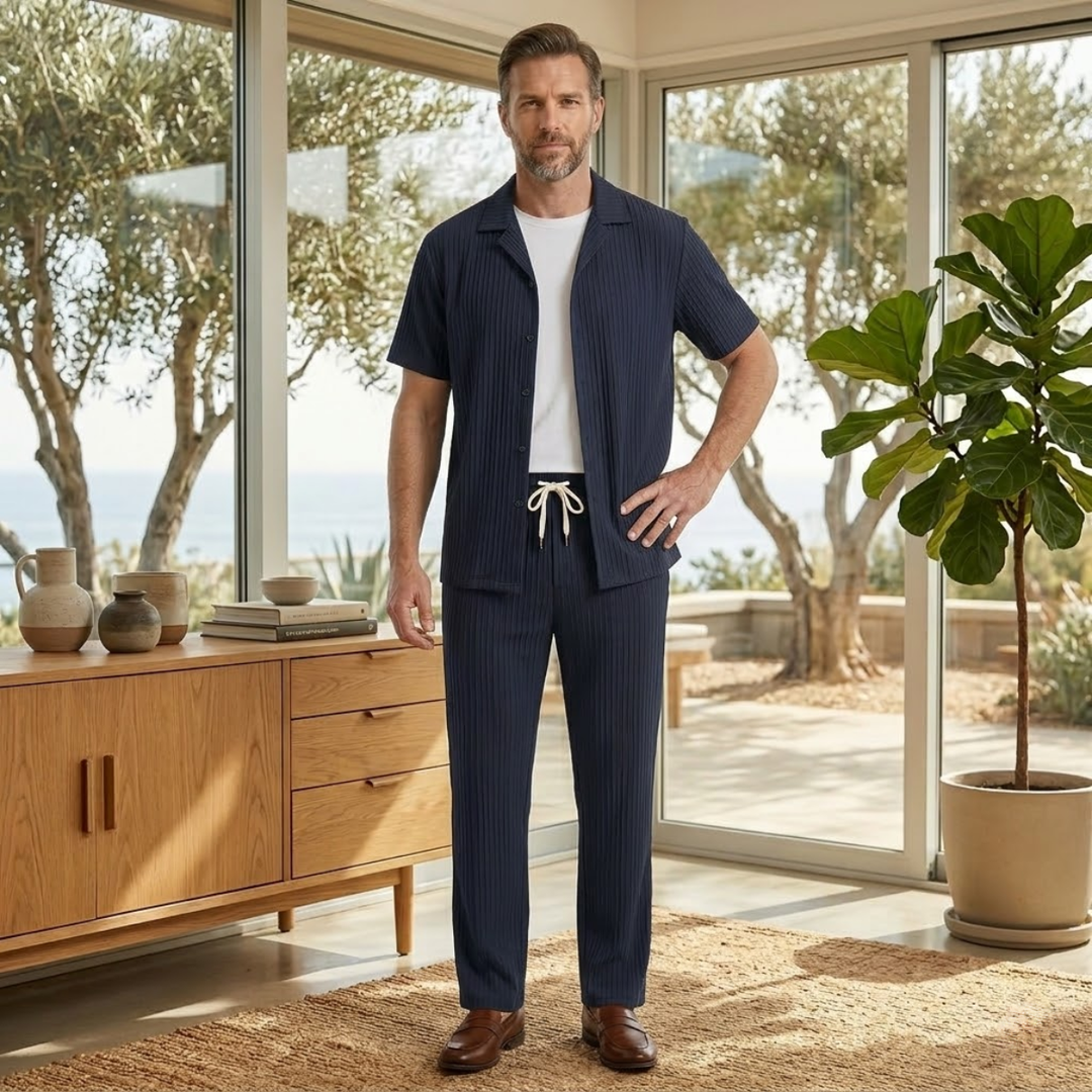 Michael Sydney men's summer set, front view