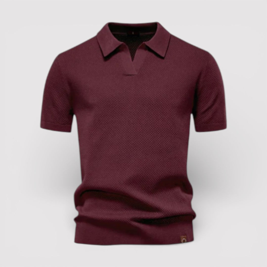 Michael Sydney men's polo shirt without placket, front view