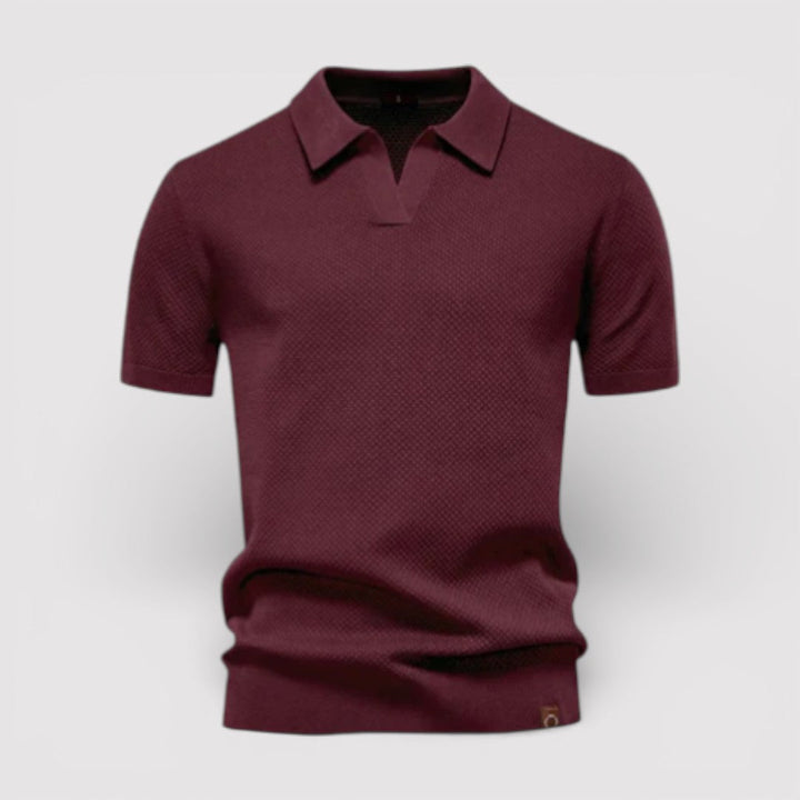 Michael Sydney men's polo shirt without placket, front view