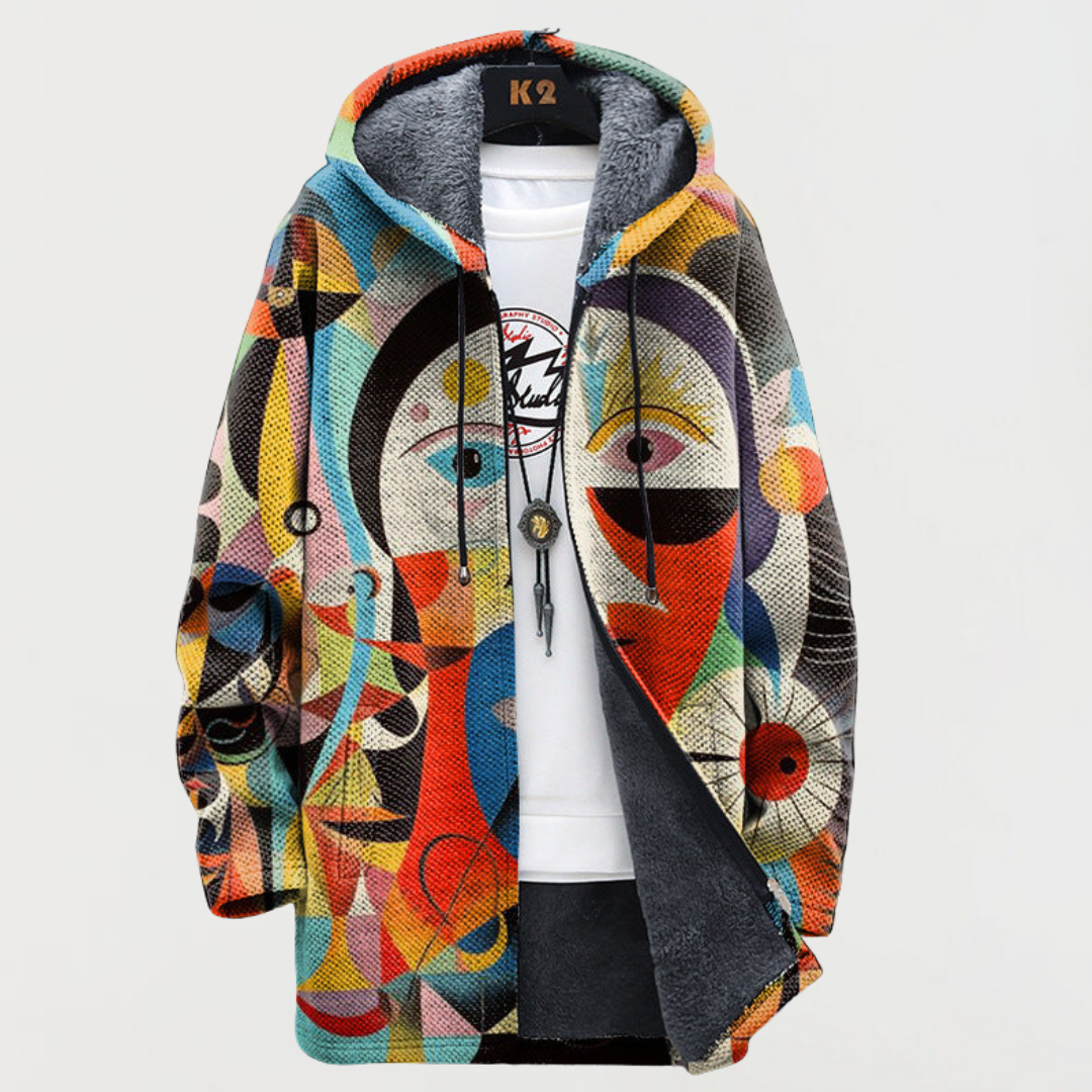 Elsie™ | Hooded Jacket with Art Lines