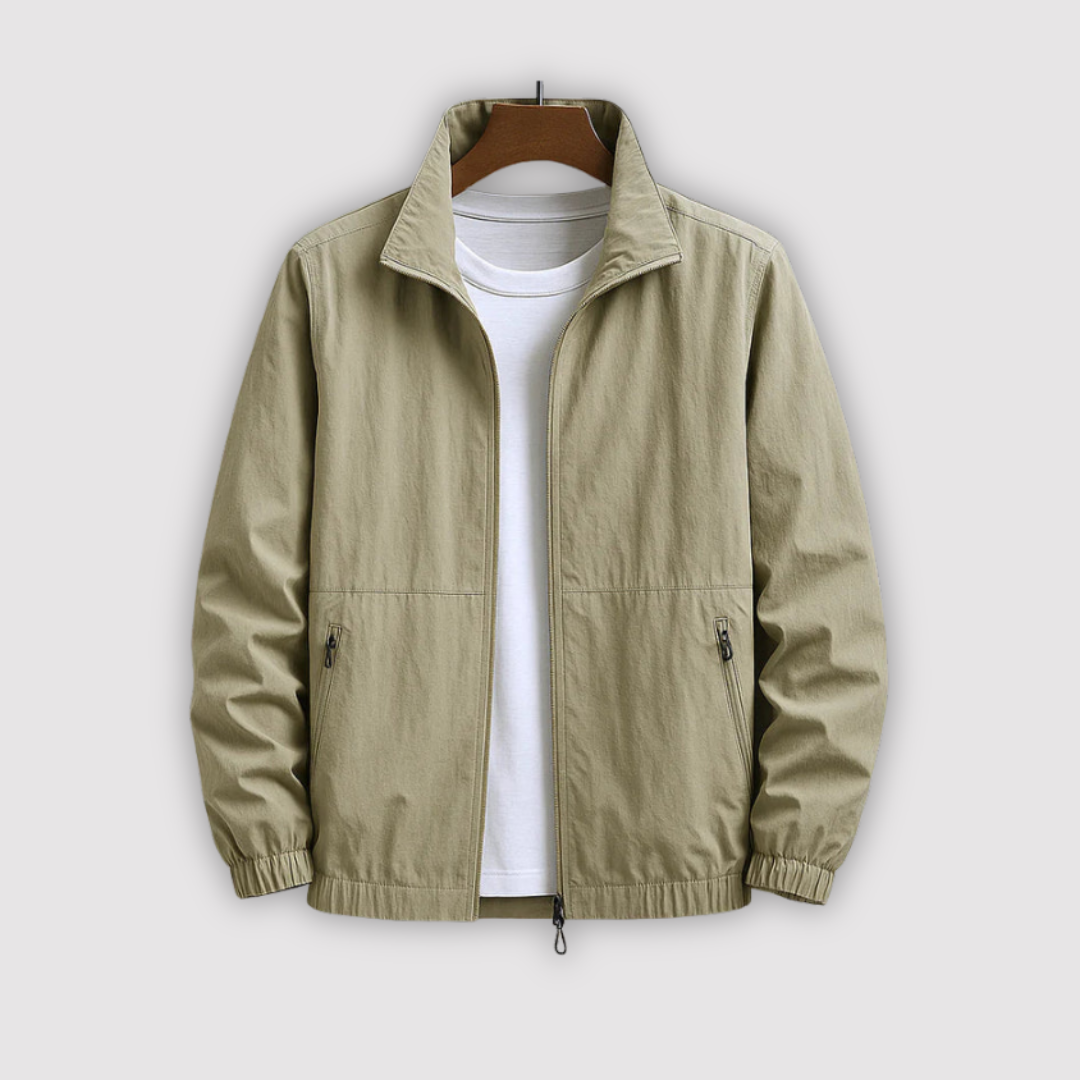 Michael Sydney men's zip-up jacket, front view