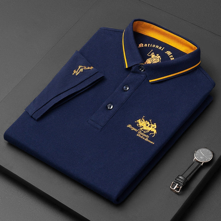 Michael Sydney men's slim-fit polo shirt, front view