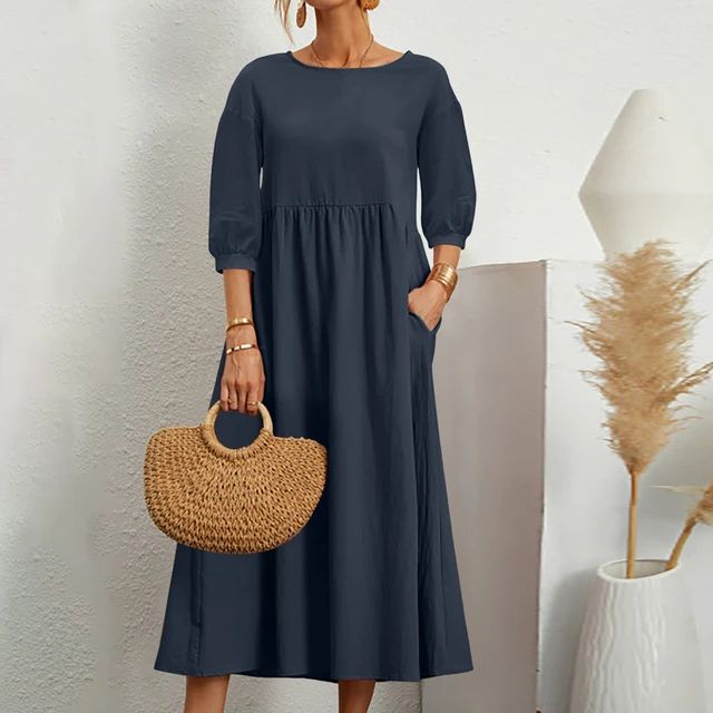 Barbara™ | Fitted Waist Midi Dress