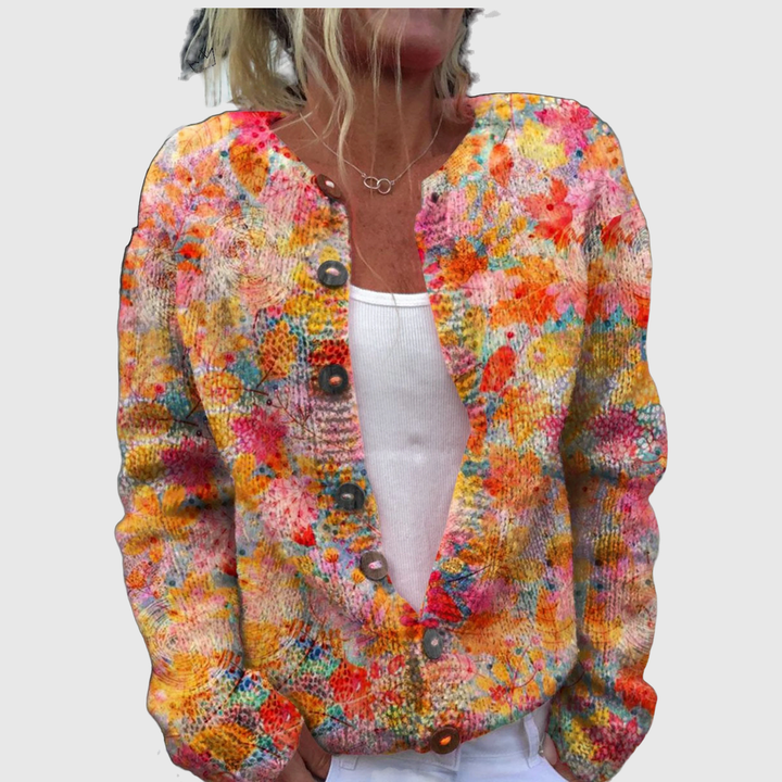 Donna™ | Cardigan with Vibrant Blooms