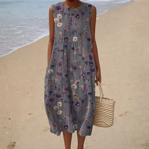 Nina™ | Sleeveless Printed Summer Dress
