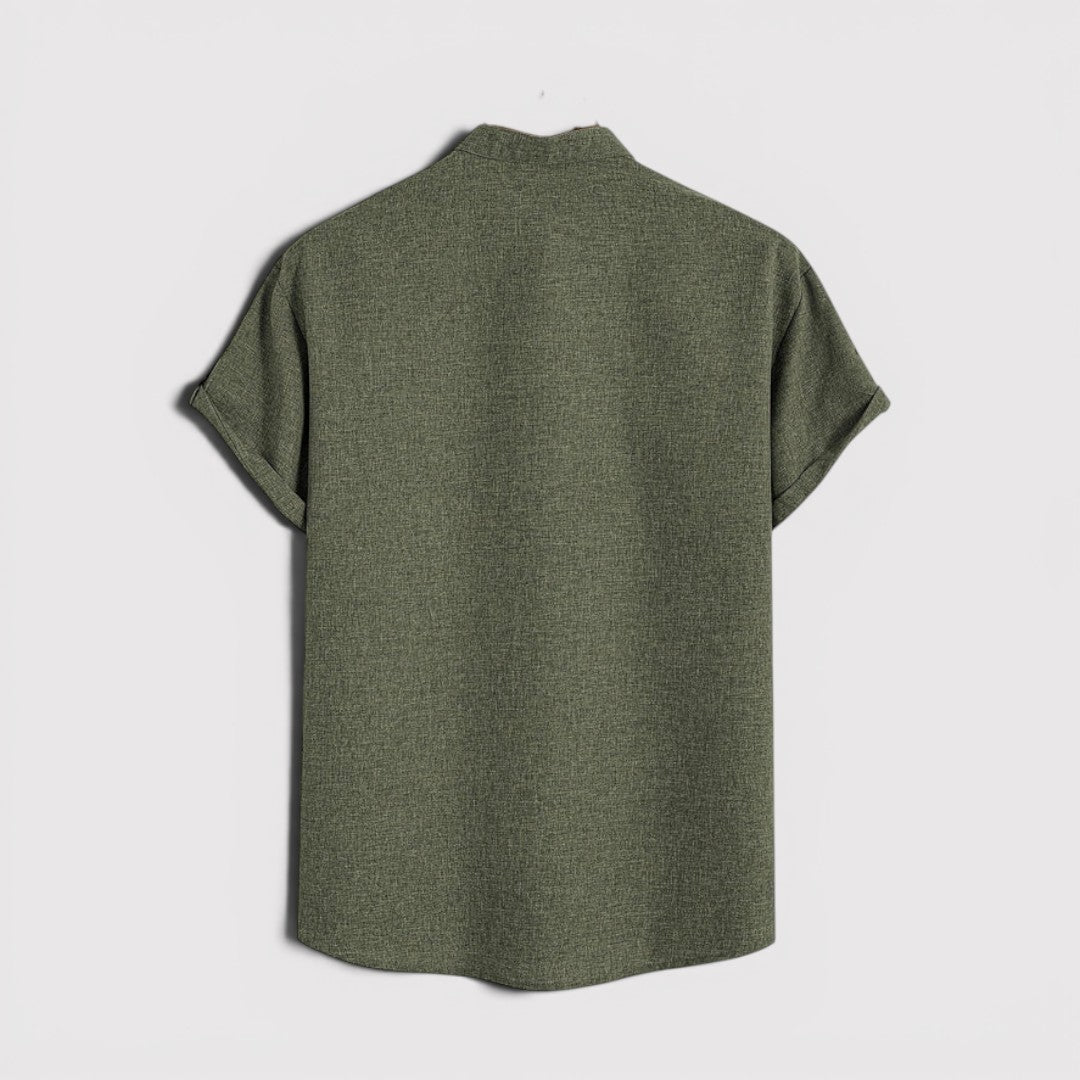Michael Sydney men's lightweight collared shirt, front view