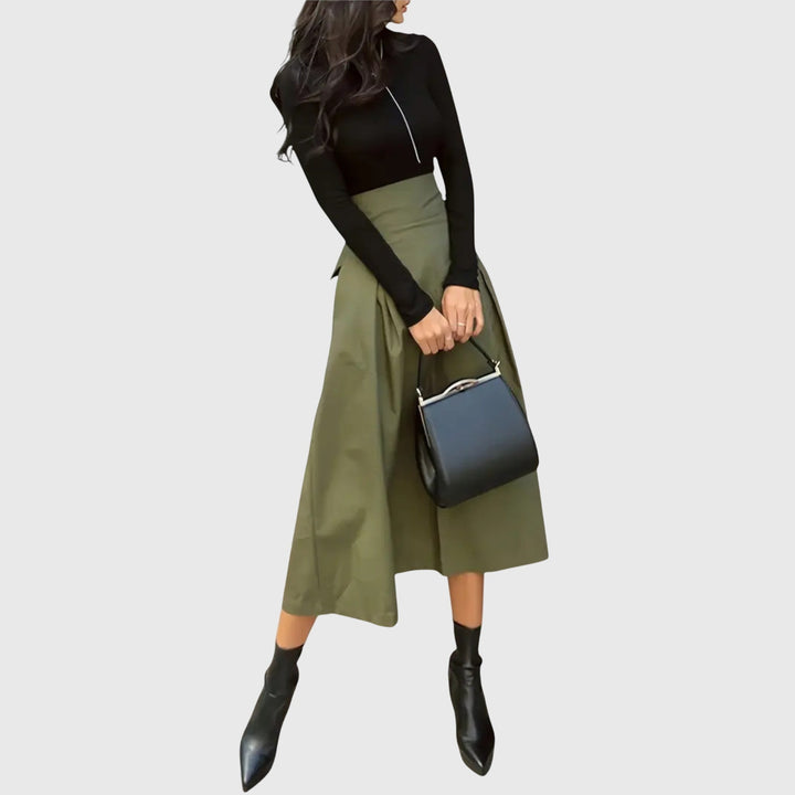 Nancy™ | Flared Midi Skirt
