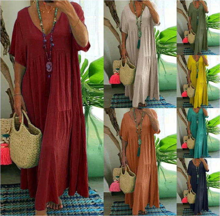 Tanya™ | Relaxed V-Neck Maxi Dress