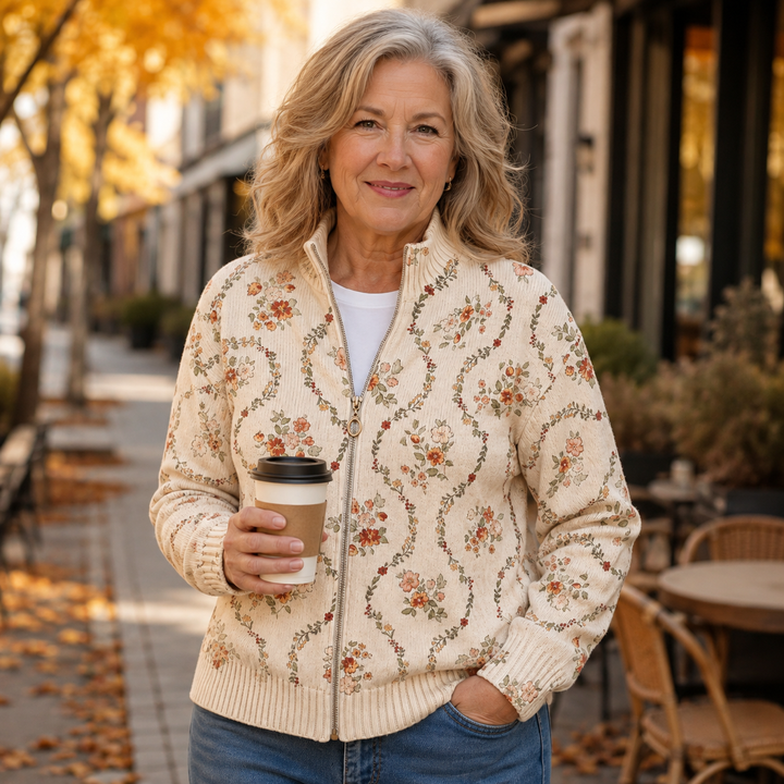 Noreen™ | Cardigan with Delicate Vines
