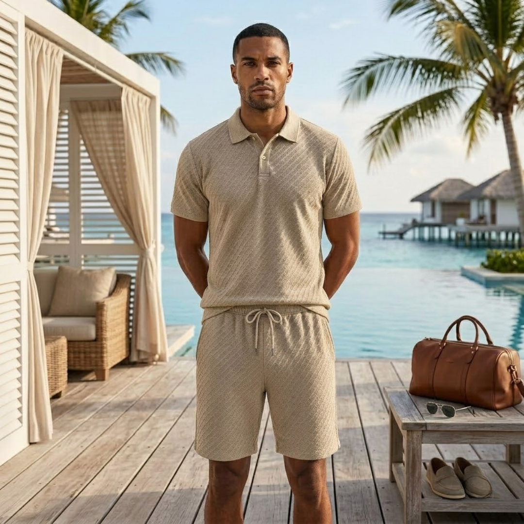 Michael Sydney men's summer set, front view