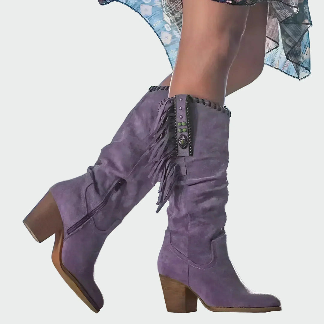 Caroline™ | Boho Western Knee Boots