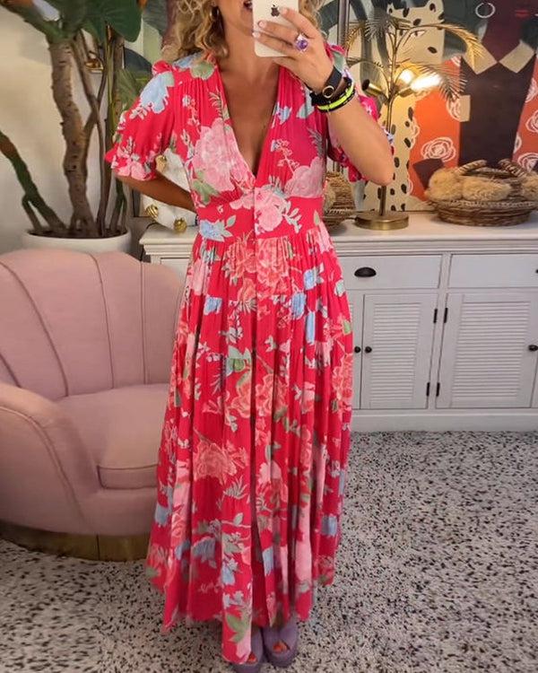Dawn™ | Bold Floral Maxi Dress