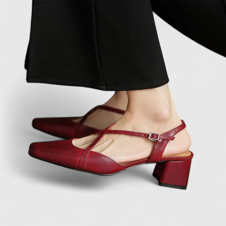 Nicole™ | Cross Strap Slingback Flats
