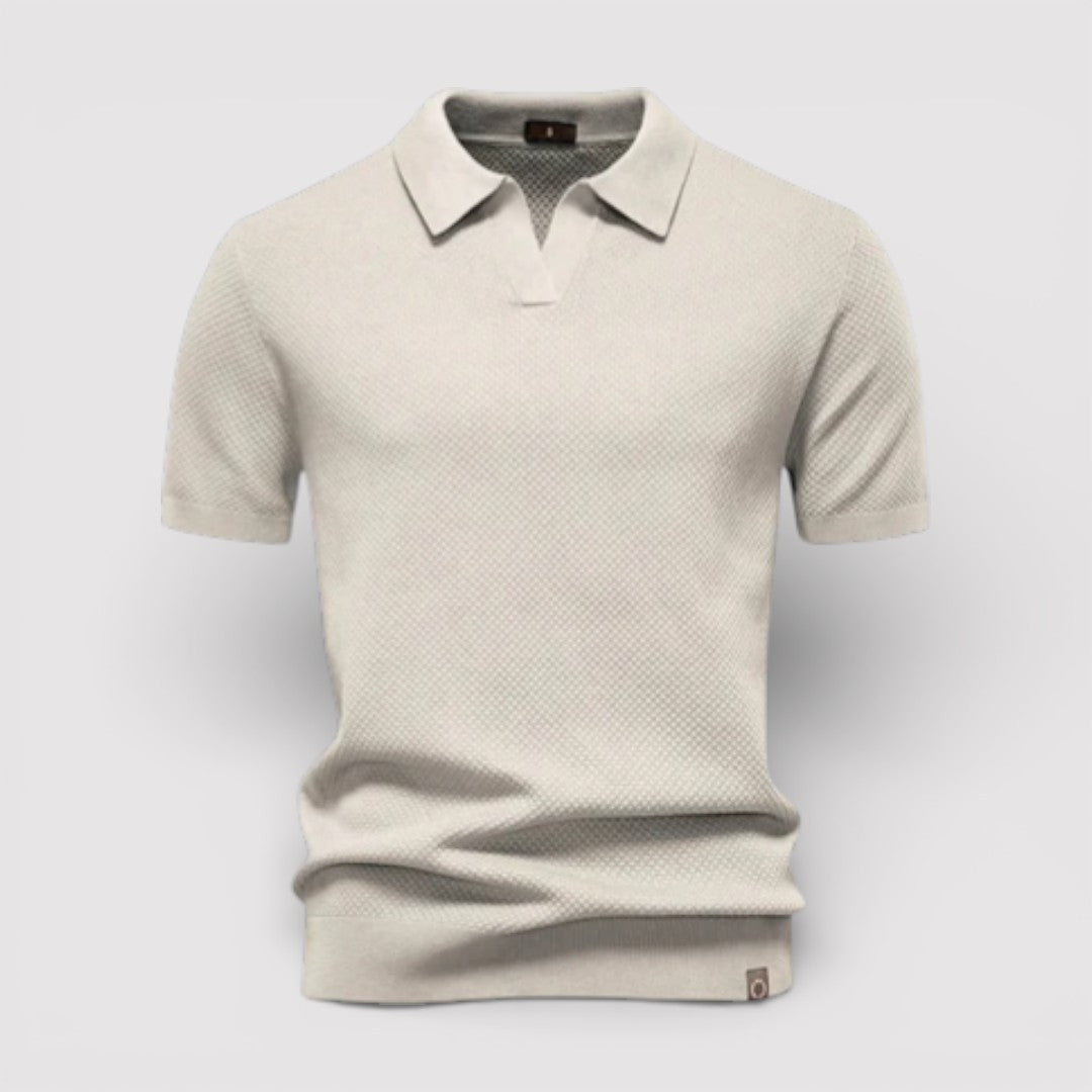 Michael Sydney men's polo shirt without placket, front view
