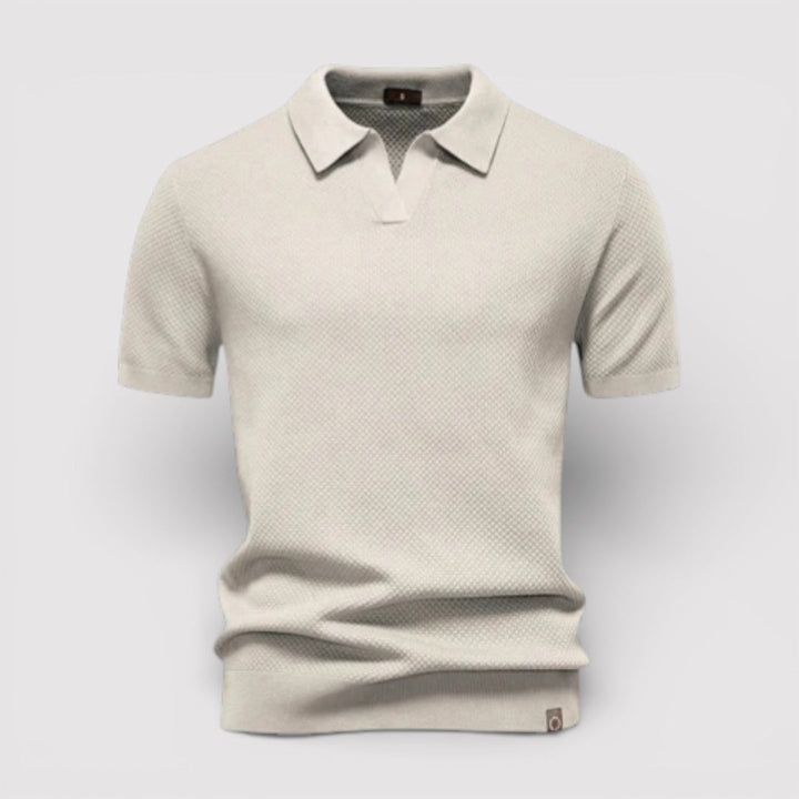 Michael Sydney men's polo shirt without placket, front view
