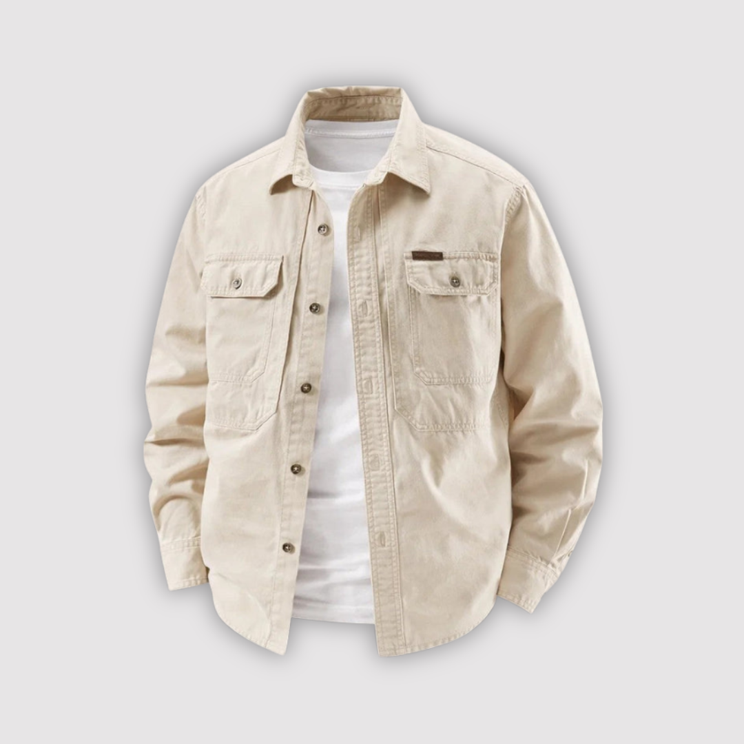 Michael Sydney men's shirt with chest pockets, front view