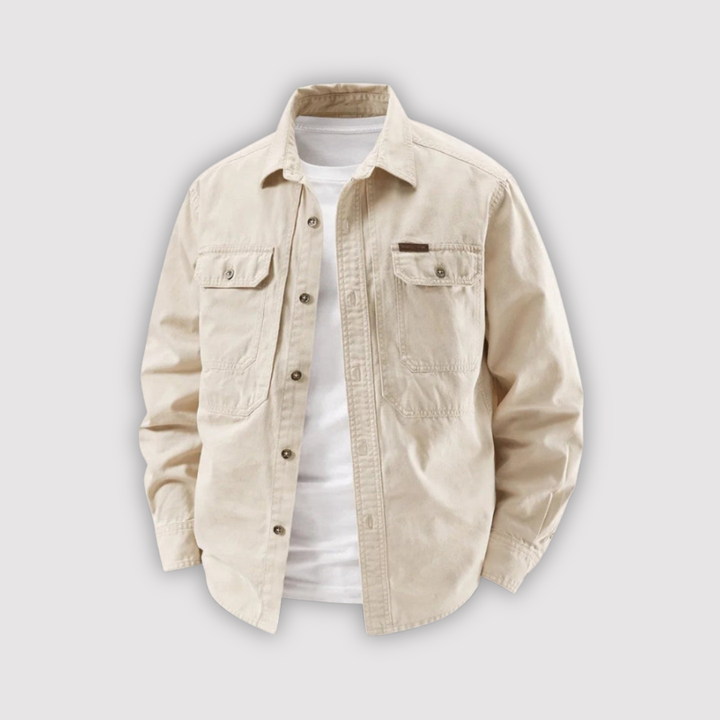 Michael Sydney men's shirt with chest pockets, front view