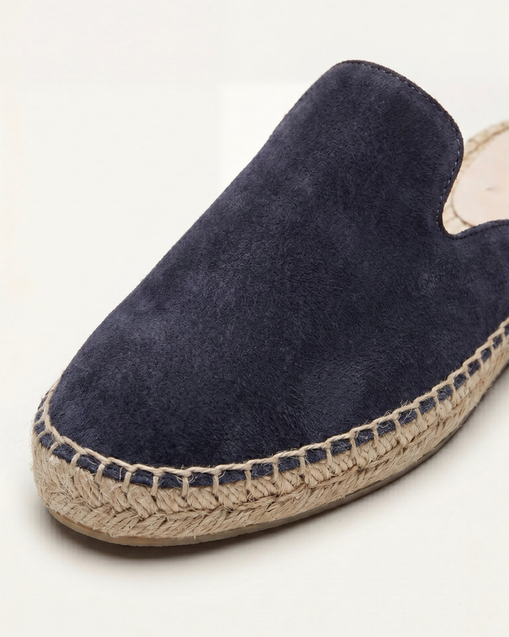 Michael Sydney men's summer mules in navy, front view