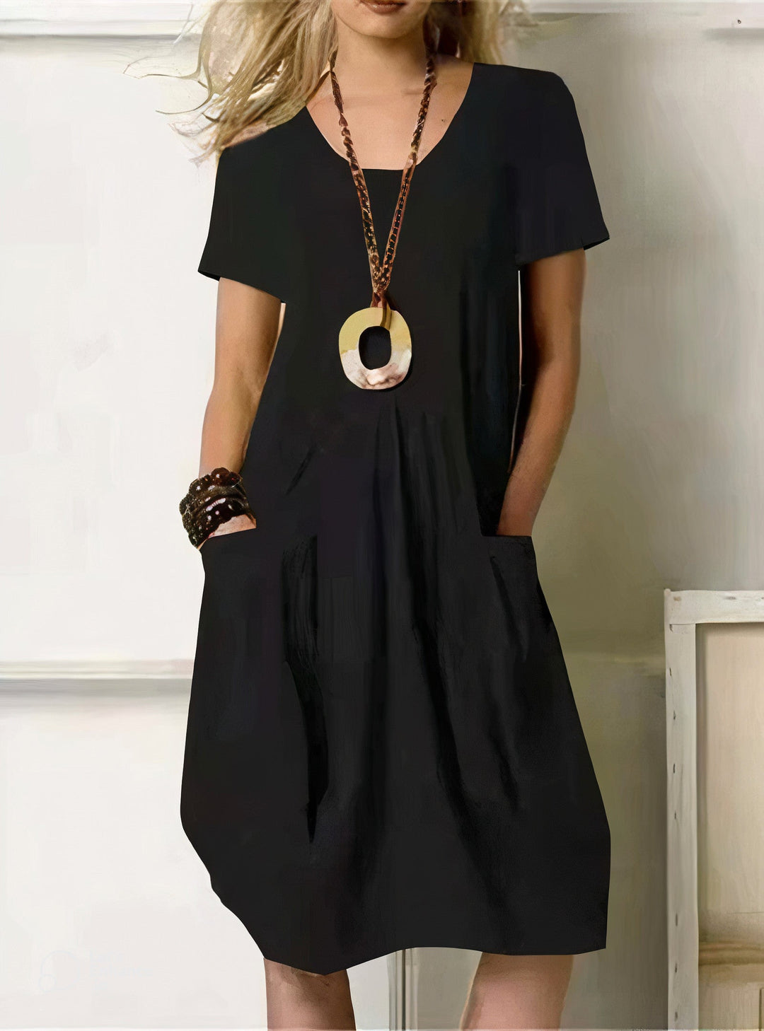 Paula™ | A-Line Pocket Midi Dress