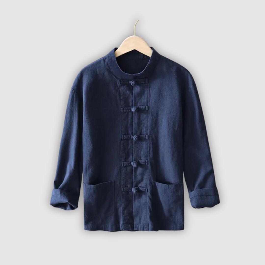 Michael Sydney men's airy long sleeve shirt, front view