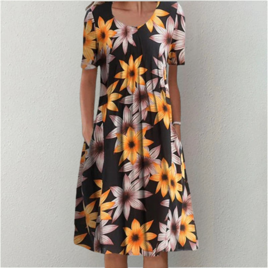 Kirra™ | Floral Midi Dress with Pockets