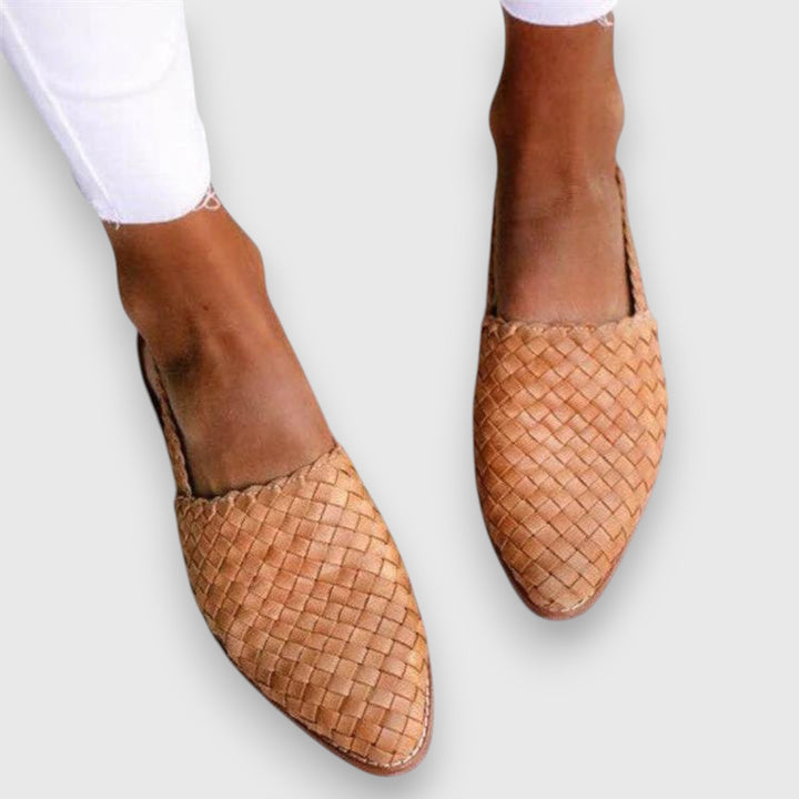 Nora™ | Woven Slingback Flats