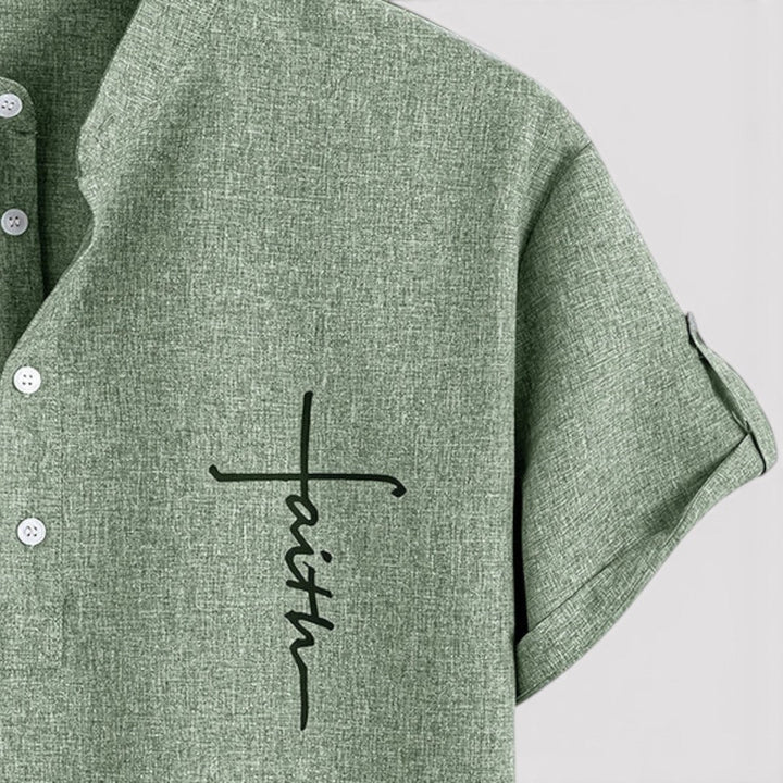 Michael Sydney men's lightweight collared shirt, front view