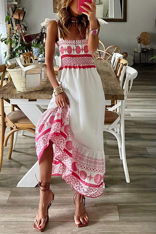 Sara™ | Boho Print Maxi Dress