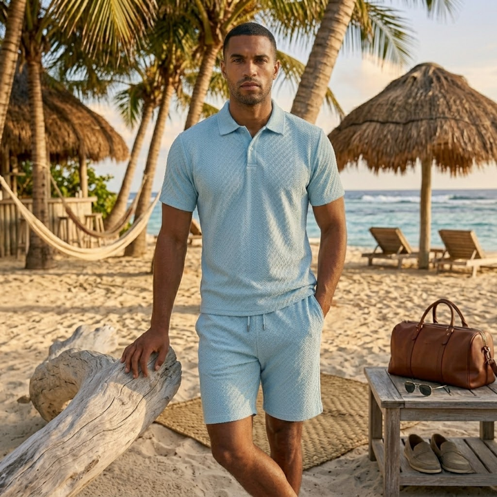 Michael Sydney men's summer set, front view