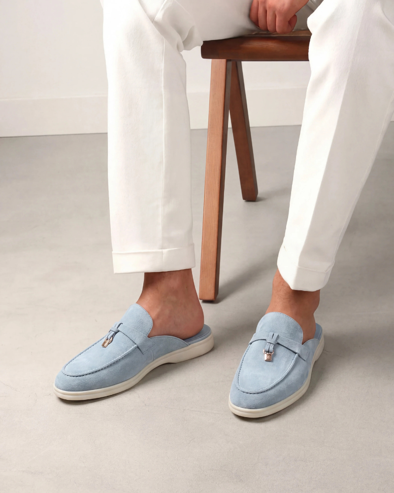 Michael Sydney men's mules Sky Blue, front view