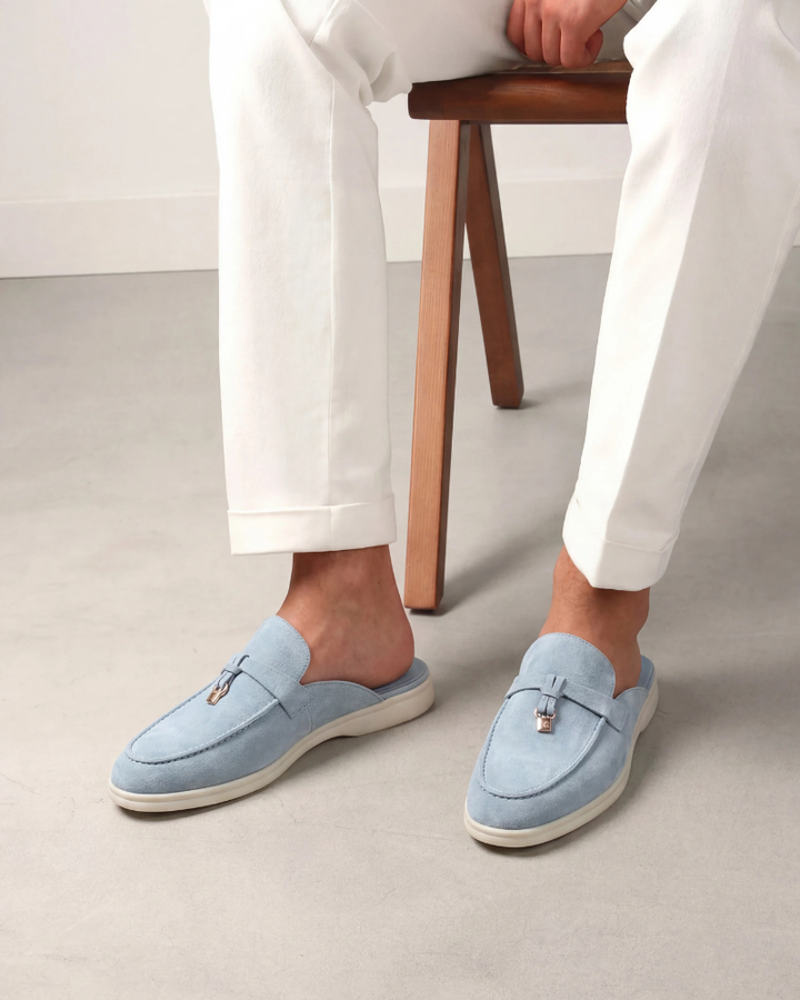 Michael Sydney men's mules Sky Blue, front view