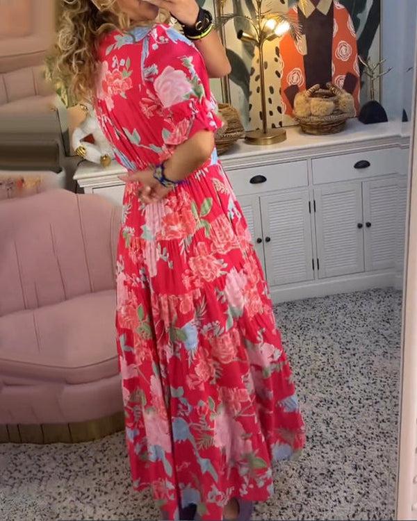 Dawn™ | Bold Floral Maxi Dress