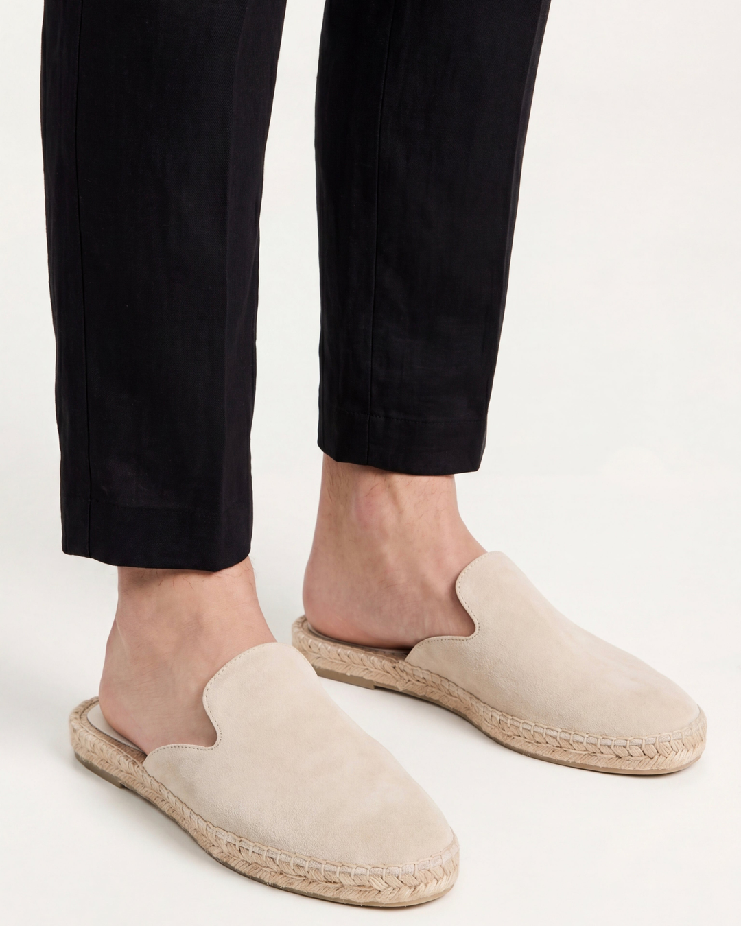 Michael Sydney men's summer mules in sand, front view